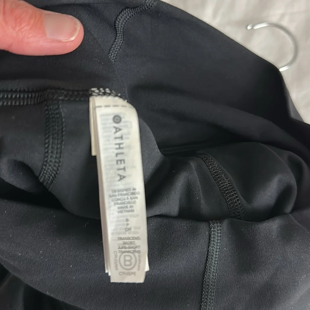 Athleta Black Jupe-Short Transcend Skirt Skort Small